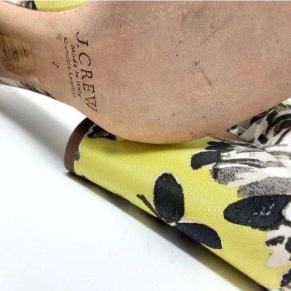 J. Crew D'Orsay Lemon Floral Pumps 7 Limited Edition - Picture 6 of 6
